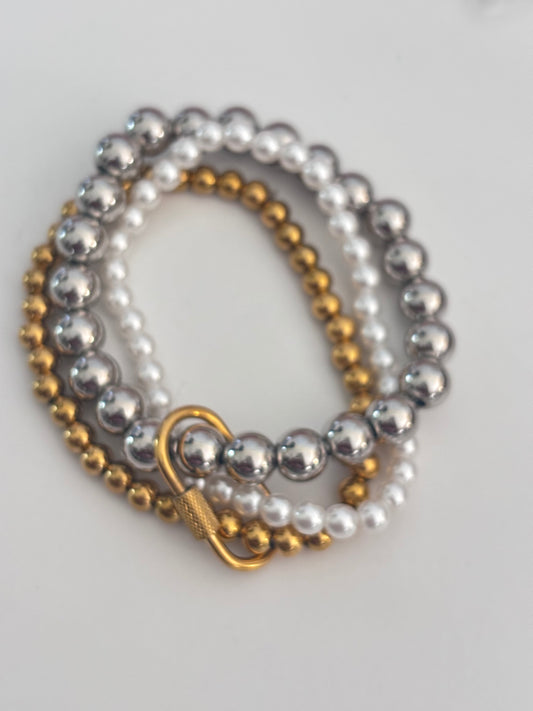 Set de Brazaletes Trinity Chic – Acero Inoxidable 304 Waterproof