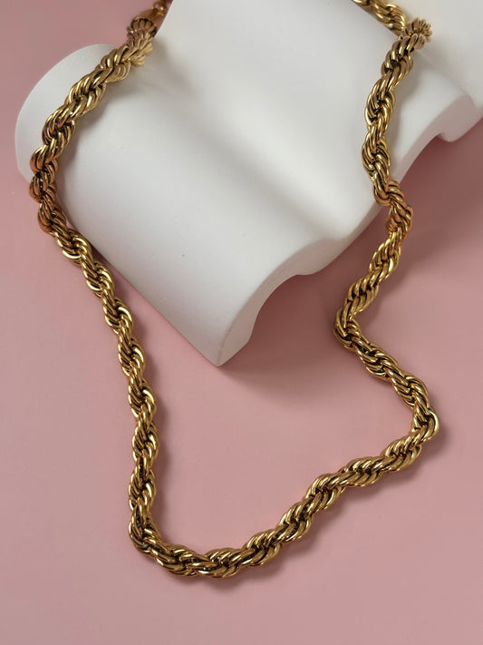 ✨ Cadena Rope – Acero Titanio