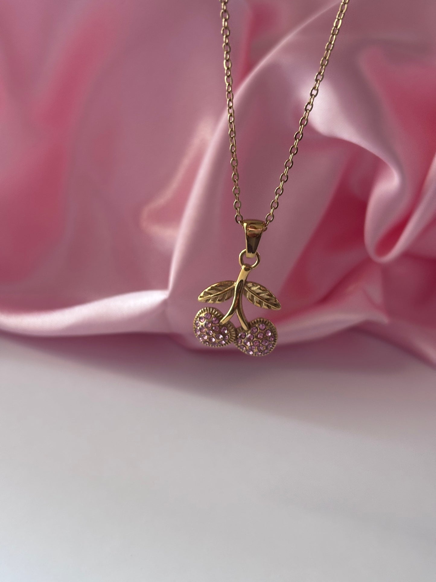 Collar Cherry Glow – Acero Inoxidable 316