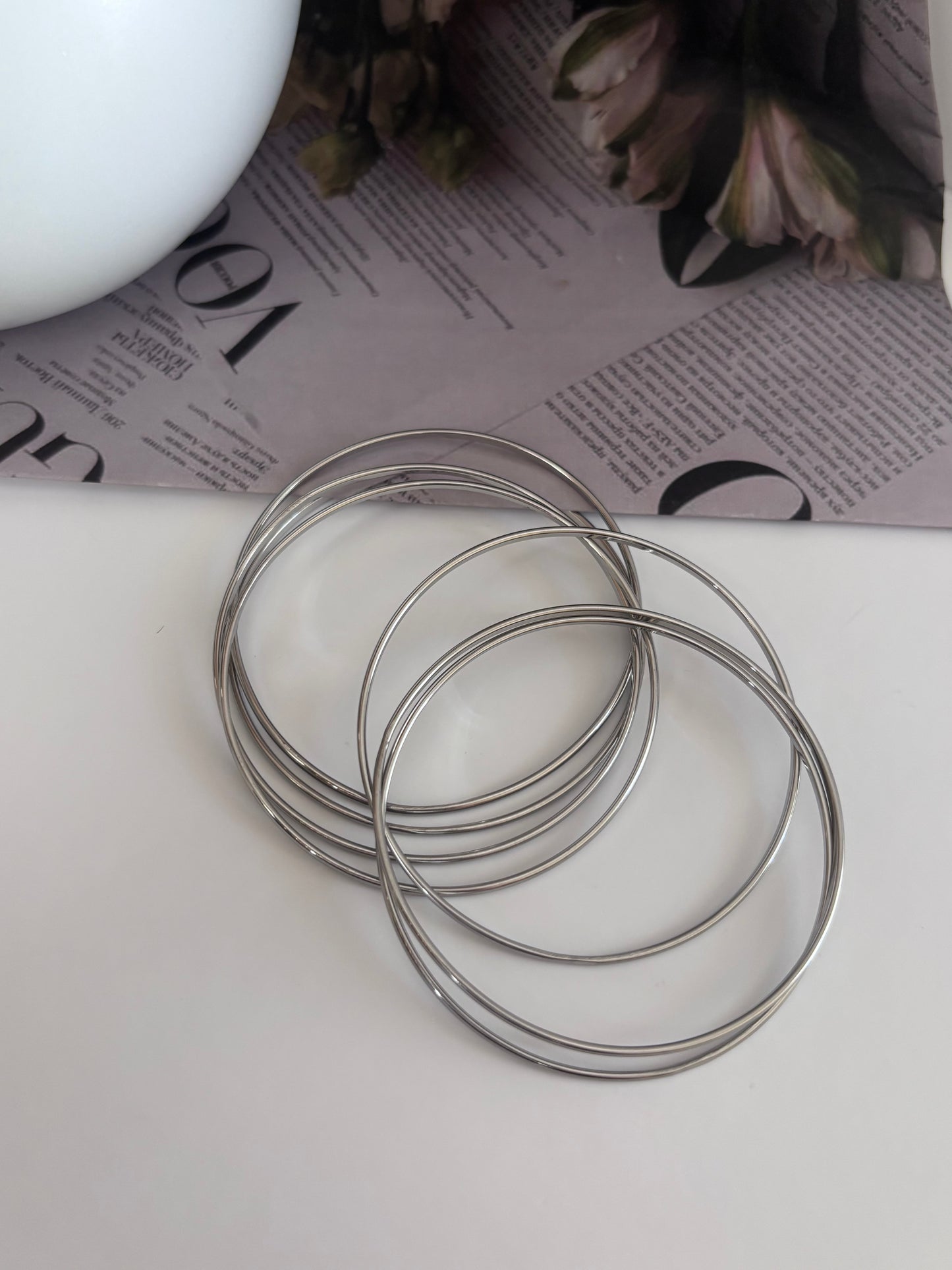 Set de Bangles Minimalistas – Acero Inoxidable